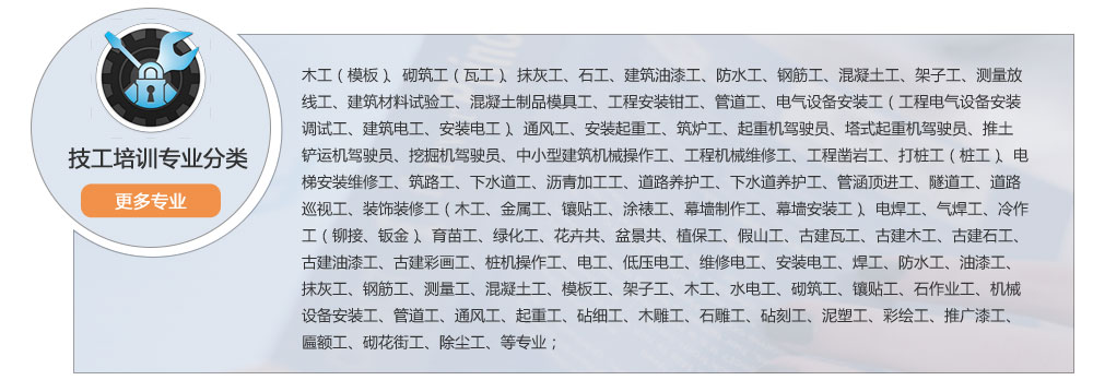 技工培訓專業(yè)分類